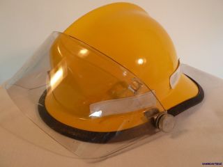 Cairns 660C Metro Yellow 1984 Fire Helmet Composite With Face Shield