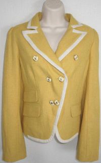 Ann Taylor Womens Mustard Yellow Blazer Jacket Sz. 8