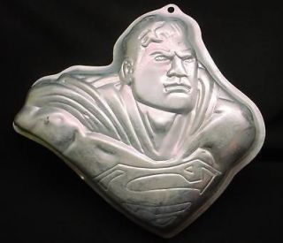 SUPERMAN cake pan DC COMIC HERO SUPER MAN bake mold aluminum tin jello