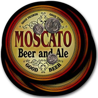 Moscato s Beer & Ale Coasters   4 Pack