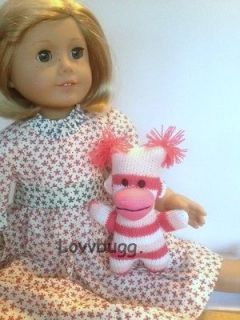 Pink Sock Monkey Mini fits American Girl Doll ALWAYS WOW SHIP DEAL AT