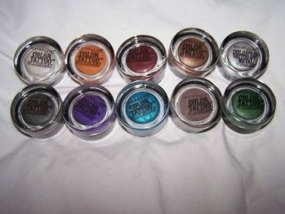 All 10 Colors of Maybelline Color Tattoo 24 hr Eyeshadow NEW SEALED