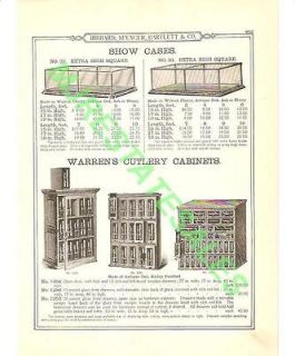 1899 Warren Cutlery Cabinet Knife Show Case AD