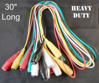 20) ALLIGATOR CLIP TEST LEADS SETS HEAVY DUTY 30