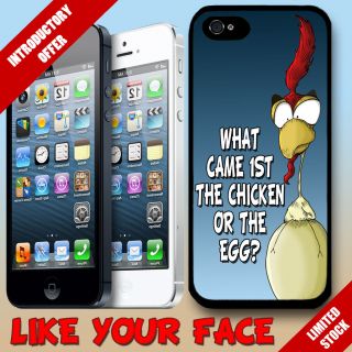 Funny cartoon Farm yard chicken & egg saying phone case cover for