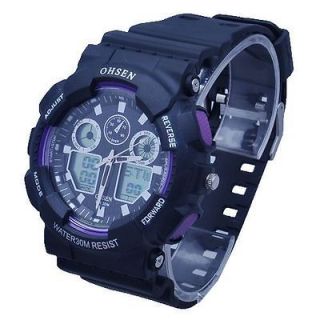 Army Military men Analog Digital quartz Sport Waterproof Wrist Watch