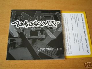 Bomfunk MCs + Max C Live Your Life EURO DJ Card CD +PR