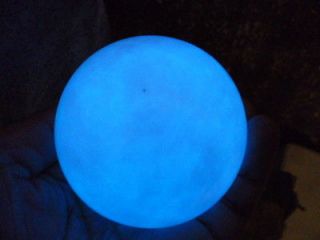 480g (1.06 lb )Blue Glow White Jade Stone Glow In The Dark Stone Ball