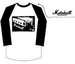 New Marshall Amps Logo Raglan Baseball Jersey X Large T shirt