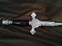 Collectible Antique Knights of Columbus Sword with Scabbard, black