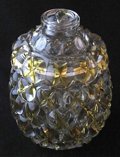 Amber stained CRYSTAL #12 biscuit jar, 8 1/2 h. EAPG
