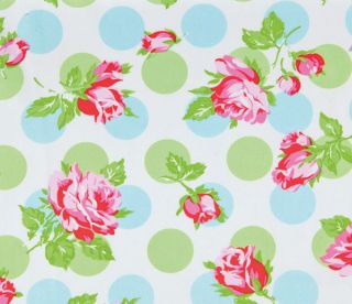 Westminster Laminated Cotton   Sugar Hill Falling Roses Blue Fabric
