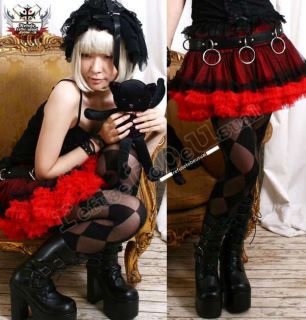 Moulin Rouge Goth Punk Puffy TUTU Ruched Skirt+Bloomer
