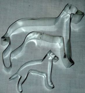 Pair of Greyhound Dog Shaped Cookie Cutters 1st Quality