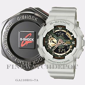 Authentic G Shock Analog Matte White Digitial Watch GA110RG 7A