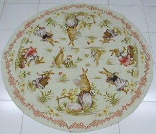 animal print rug round