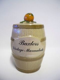 Antique Govancroft Pottery  Baxters Marmalade Barrel