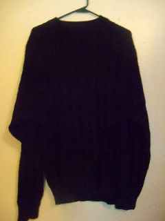 Mens Size Sz S Large Old Glory Dark Navy Blue 100% Cotton Cable Knit