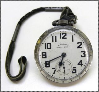 1950s Vintage Hamilton Railway Special Pocket Watch 21 Jewel 992B
