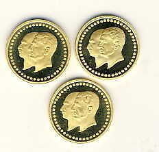 Iran Pahlavi 50th Anniversary Commemorative Gold Coin 2.5 Grams, Mint