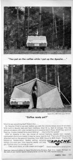 1963 Vintage Ad Apache Chief Tent Camping Trailers Lapeer,MI