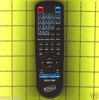 APEX RM 1300 REMOTE to AD 1200 & AD 1500 DVD Players TESTED & WORKING