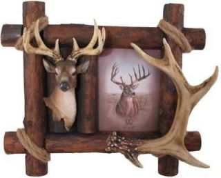 Deer Head Picture Frame Large Antlers Big Buck Stag Cabin Lodge Dacor