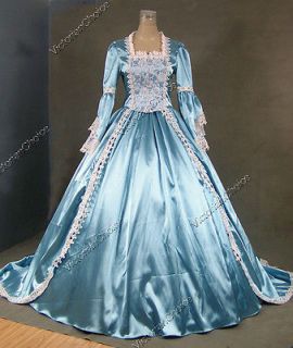 Marie Antoinette Victorian Gown Wedding Dress Reenactment Clothing