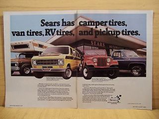 Original 1978  Radial Tires magazine ad Jeep, Ford Van, Ford