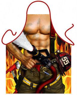 Kitchen aprons fireman firefighter gag gifts BBQ men grilling tools