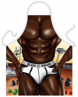Kitchen aprons, Black Macho, Gag Gifts, BBQ, Funny gifts for men and