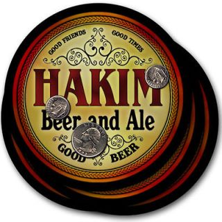 Hakim s Beer & Ale Coasters   4 Pack