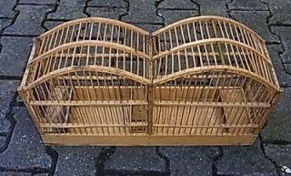Antique German Folk Art Wooden Bird Cage #4