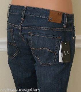 NEW Armani Exchange Ultra Low Rise Straight Leg Jeans, NWT,Size 8R