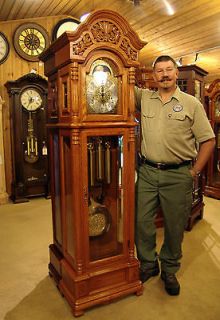 Hermle 48720 OAK Grandfather Floor Clock German Triple Chime Cable