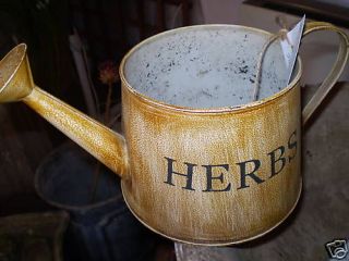 VINTAGE HERB WATERING CAN GARDEN PLANTER [NOT A WATERING CAN]