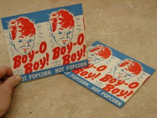 50s vintage Movie Theater Popcorn Box Boy O Boy coin op vending popper