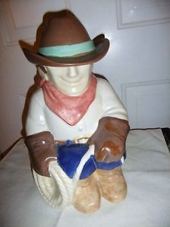 Vintage Treasure Craft Western Cowboy Cookie Jar Sculpture.15 Tall