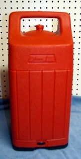 Vintage Red Coleman Lantern Carrying Case Dated 1989 Heavy Plastic