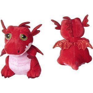 Bright Eyes Red Dragon Plush Stuffed Animal Toy