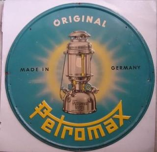Vintage 1930s Tin Sign PETROMAX LANTERNS GERMANY 18752