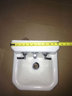 Kohler K2753 wall sink & faucet small fits closet 12.5w x 11.5 cast
