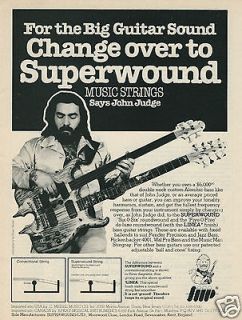 1980 SUPERWOUND Strings John Judge Photo Double Neck Alembic Bass