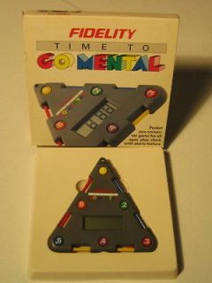 80s Electronic Fidelity Time To Go Mental Game Computer Game & Clock