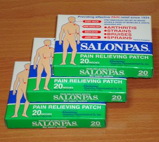 SALONPAS   3x20 PAIN RELIEVING PATCHES