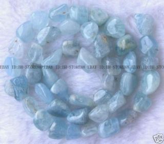 8x10mm Natural Aquamarine Freeform Beads 15