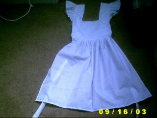 edwardian tudor apron sissy adult white pinny maid new apron alice cd