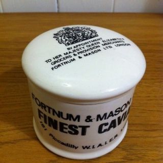 Crown Devon Fortnum & Mason Ltd Finest Caviar Jar with Lid