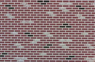 Building Supplies Used Brick Red on White 11 x 17 Vinyl Siding / Floor