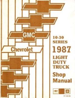 1987 Chevrolet GMC Truck Van Blazer Suburban Chassis Shop Service